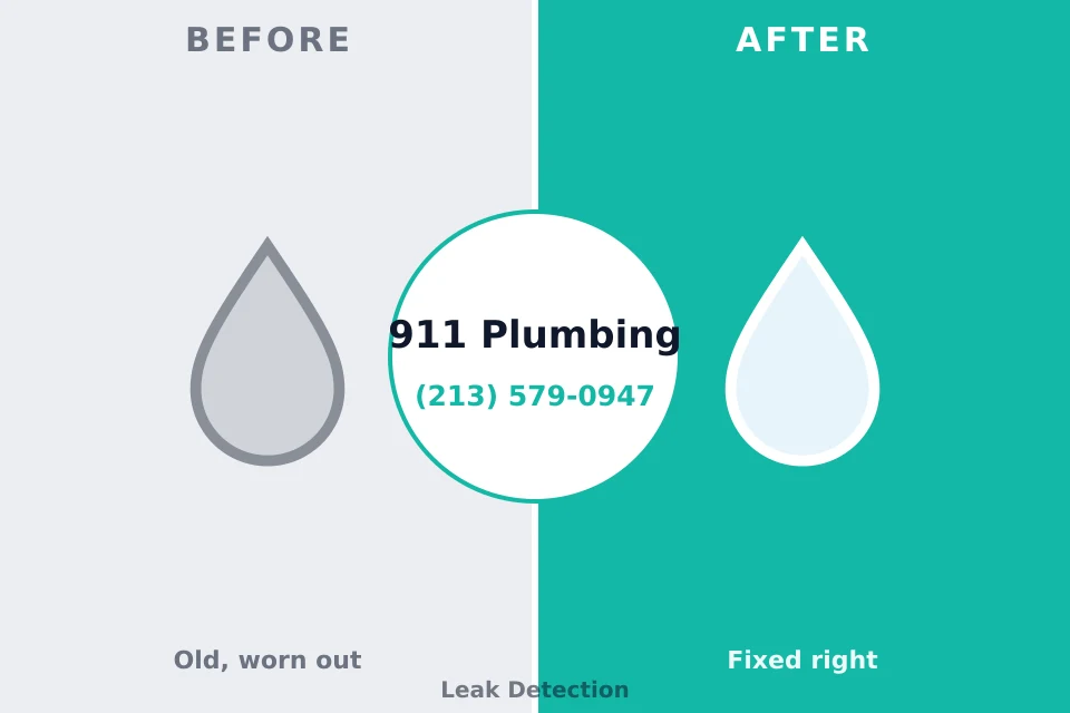 Before and after: plumbing repair Fairwood, WA